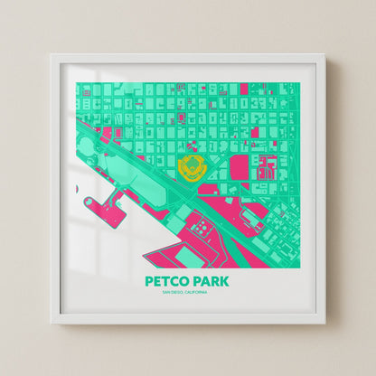 Petco Park Stadium - City Connect City Map Dark