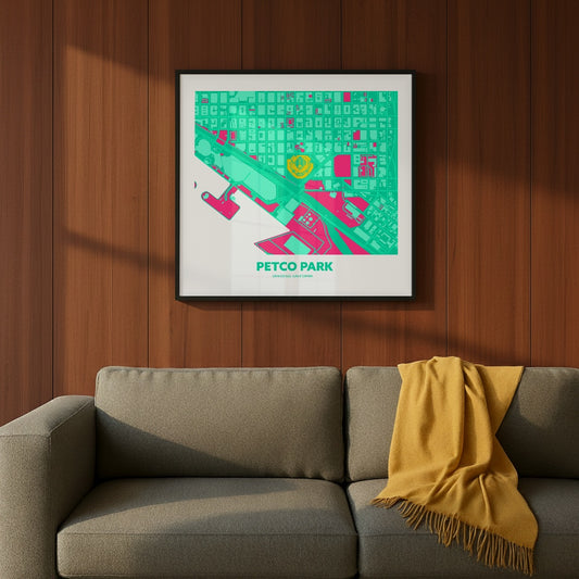 Petco Park Stadium - City Connect City Map Dark