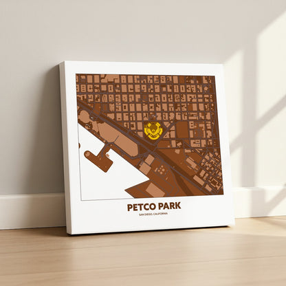 Petco Park Stadium - City Map Dark