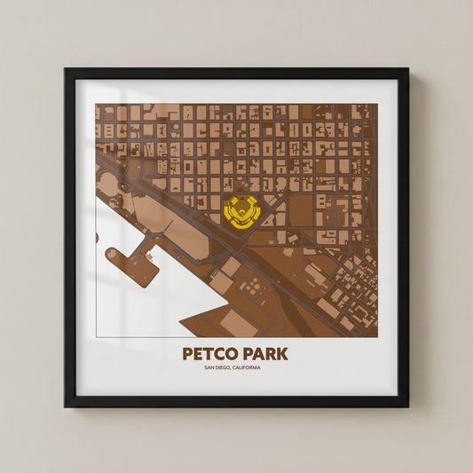 Petco Park Stadium - City Map Dark