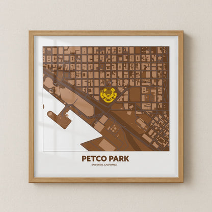 Petco Park Stadium - City Map Dark