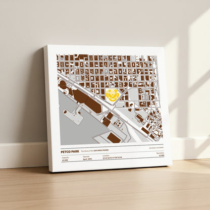 Petco Park Stadium - City Map Light