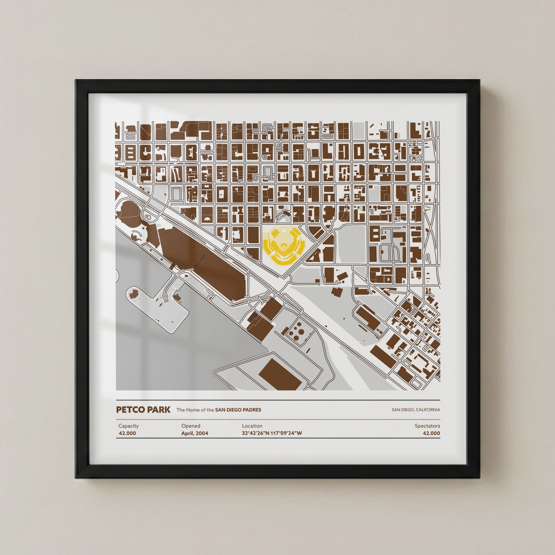 Petco Park Stadium - City Map Light