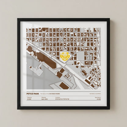 Petco Park Stadium - City Map Light