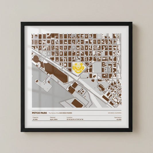 Petco Park Stadium - City Map Light