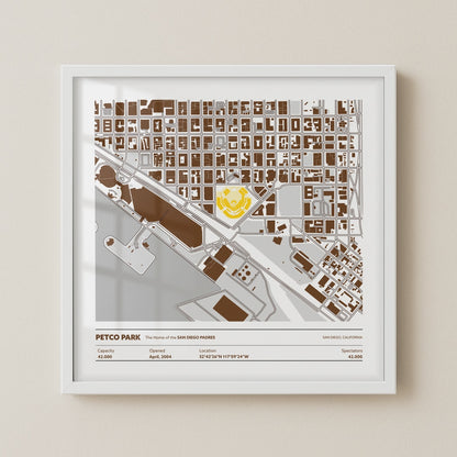 Petco Park Stadium - City Map Light