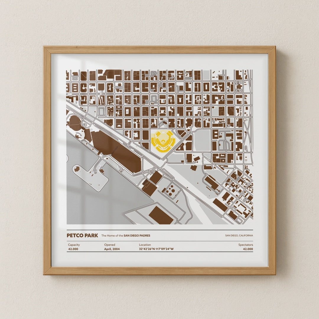 Petco Park Stadium - City Map Light