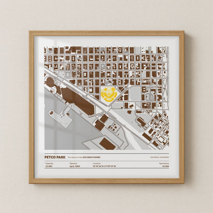 Petco Park Stadium - City Map Light