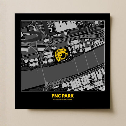 PNC Park - City Map Dark