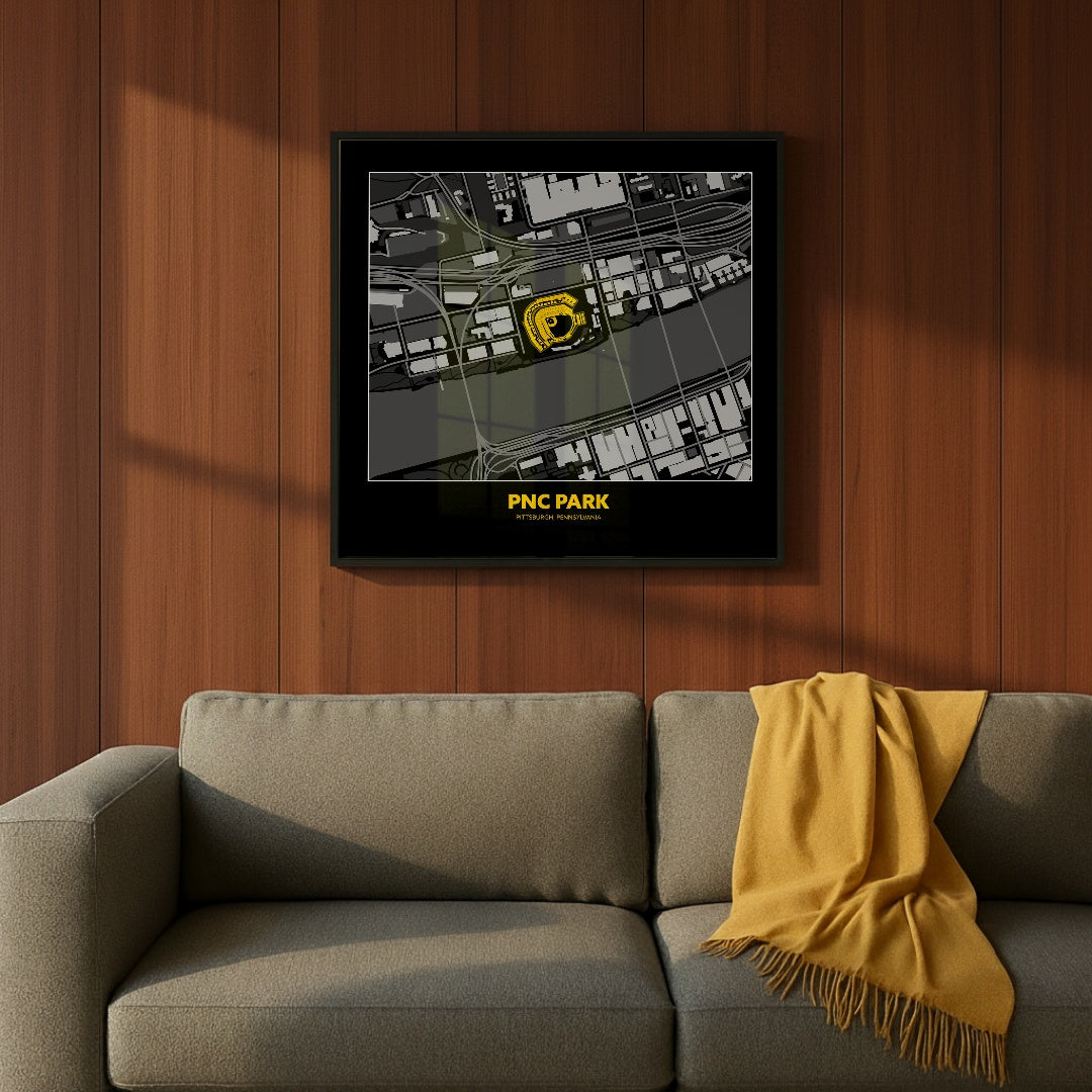 PNC Park - City Map Dark