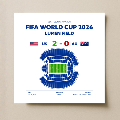 USvsAU - World Cup Soccer Poster