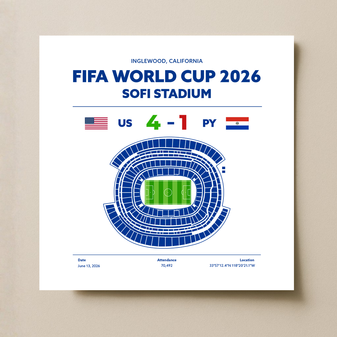 USvsPY - World Cup Soccer Poster