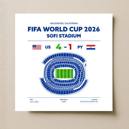 USvsPY - World Cup Soccer Poster