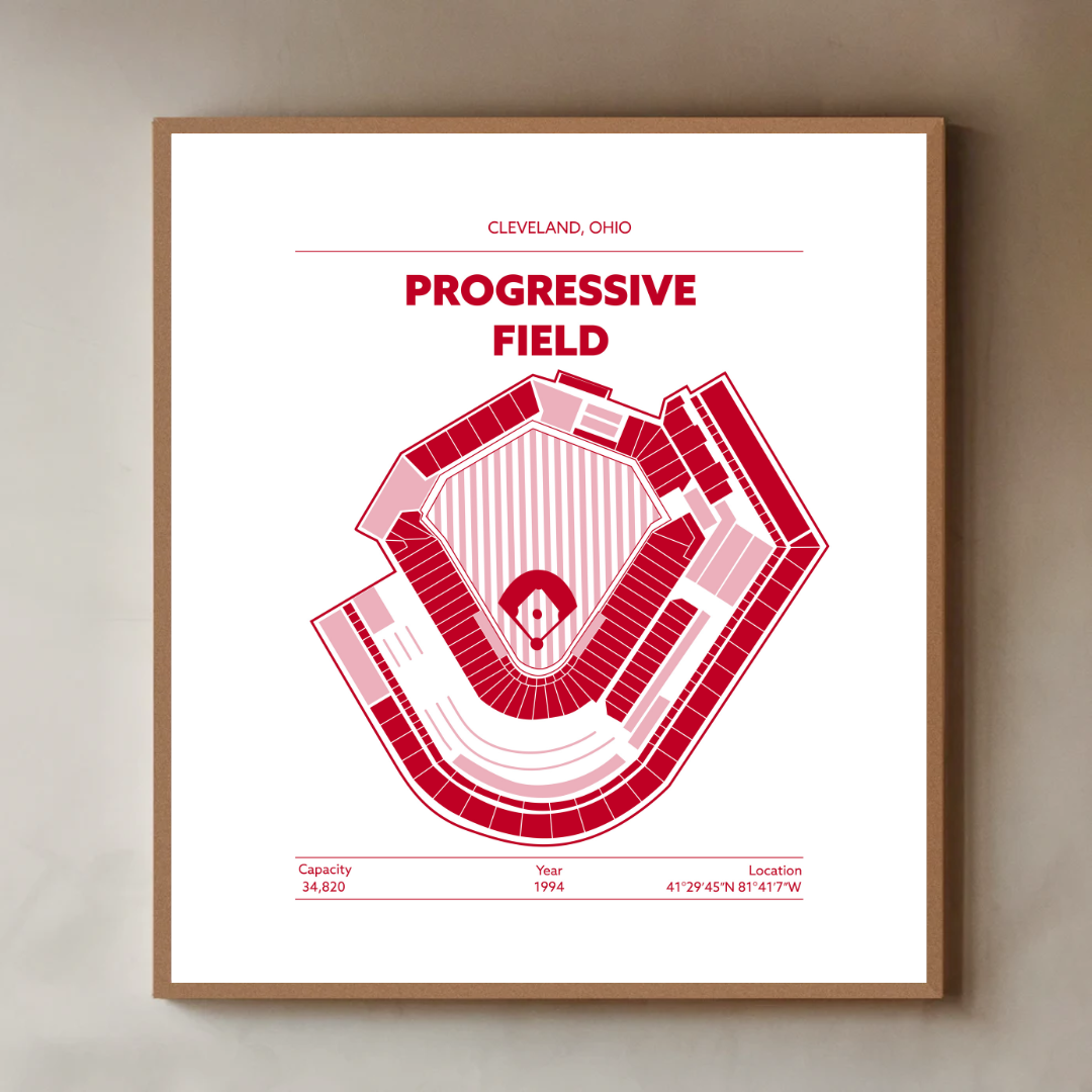 PROGRESSIVE FIELD STADIUM Signature - Minimal