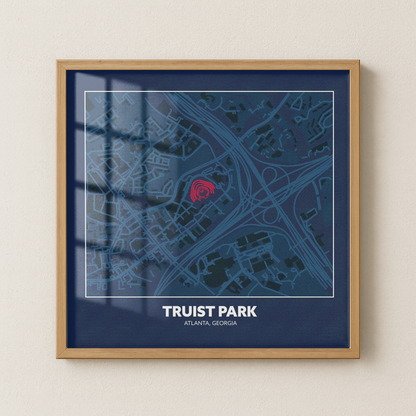 Truist Park - City Map Dark