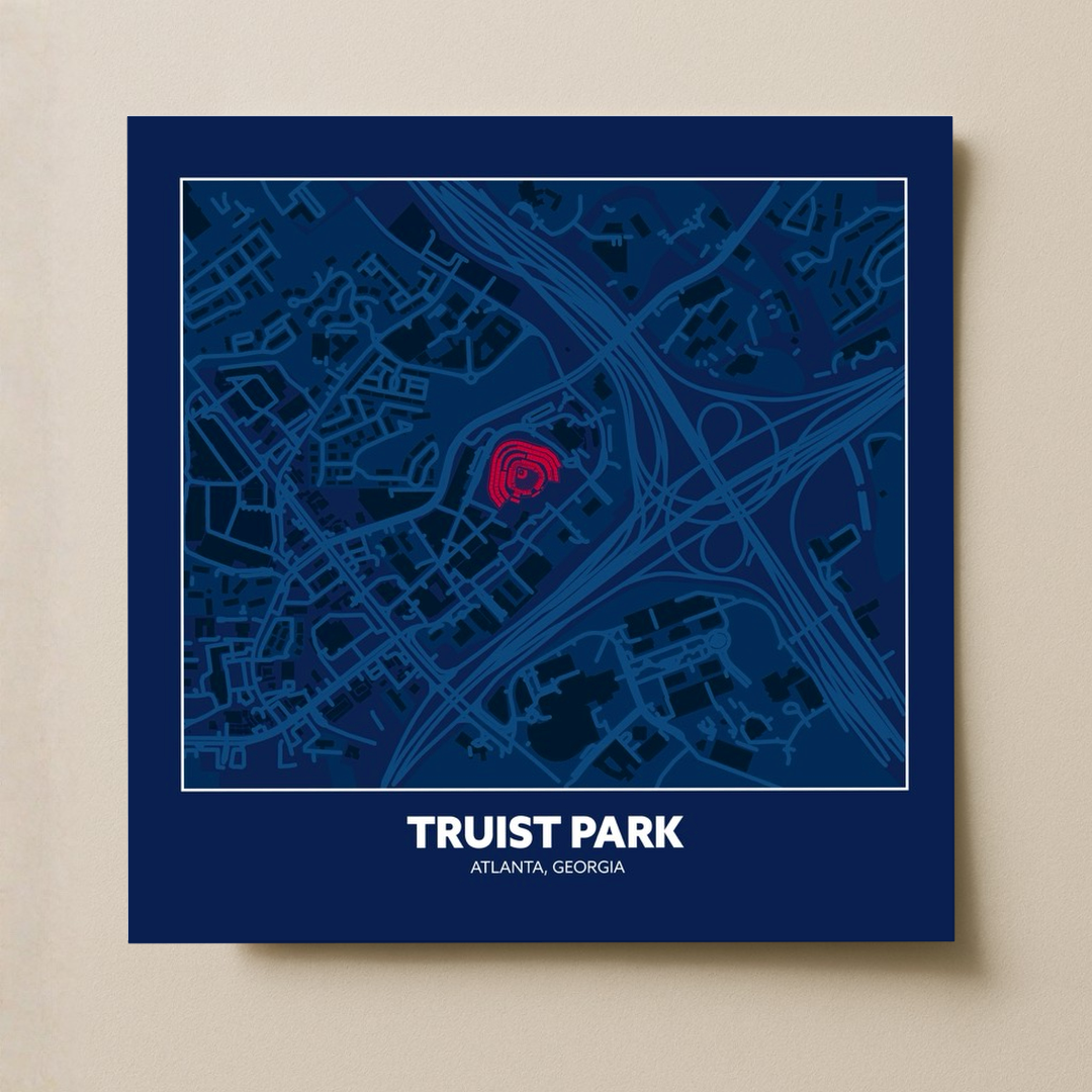 Truist Park - City Map Dark