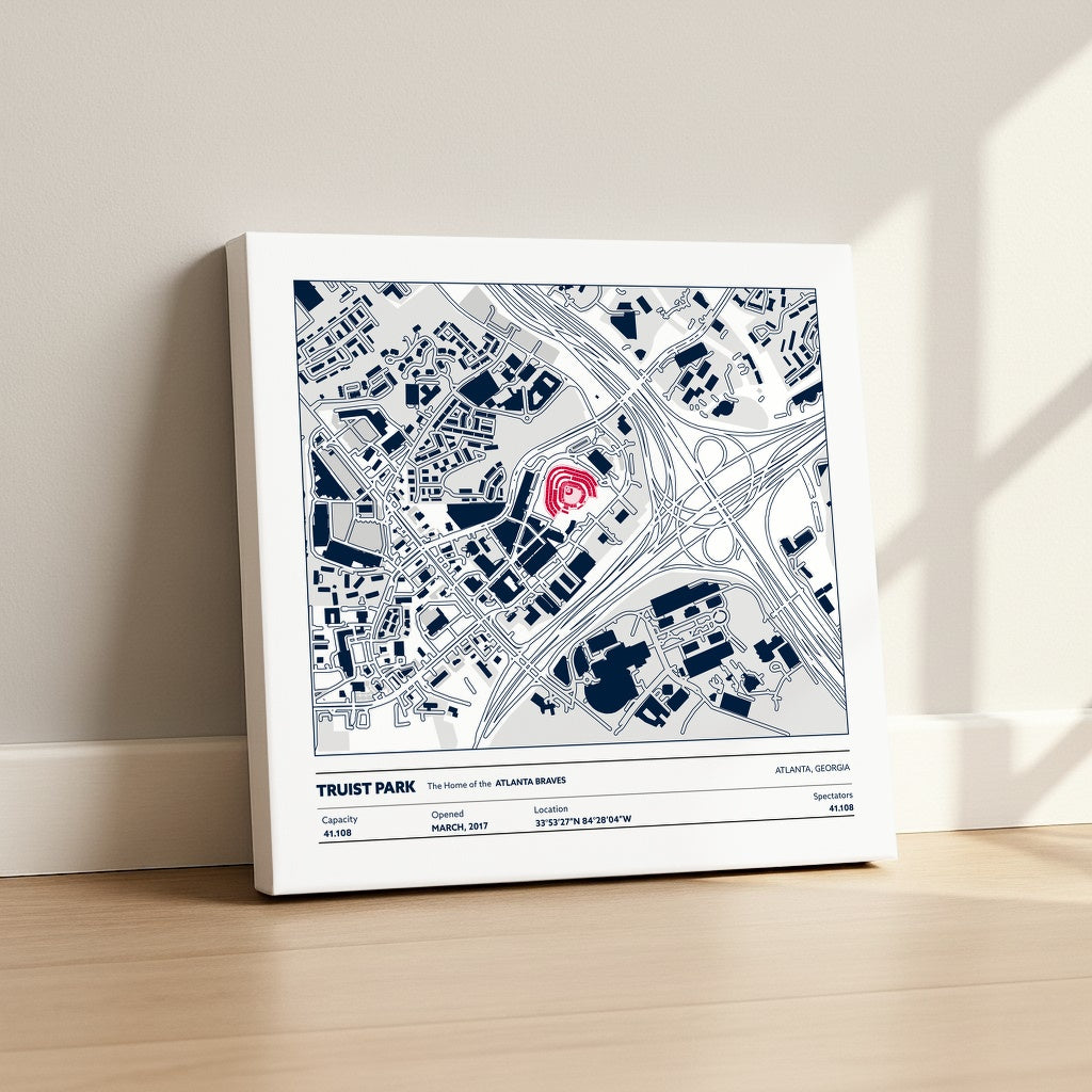 Truist Park Stadium - City Map Light