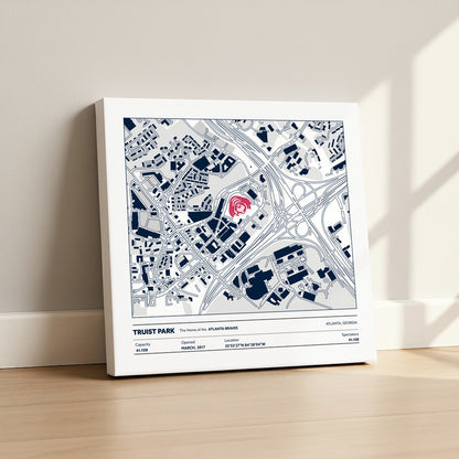 Truist Park Stadium - City Map Light
