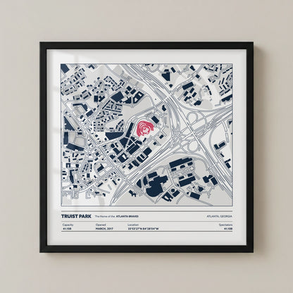 Truist Park Stadium - City Map Light