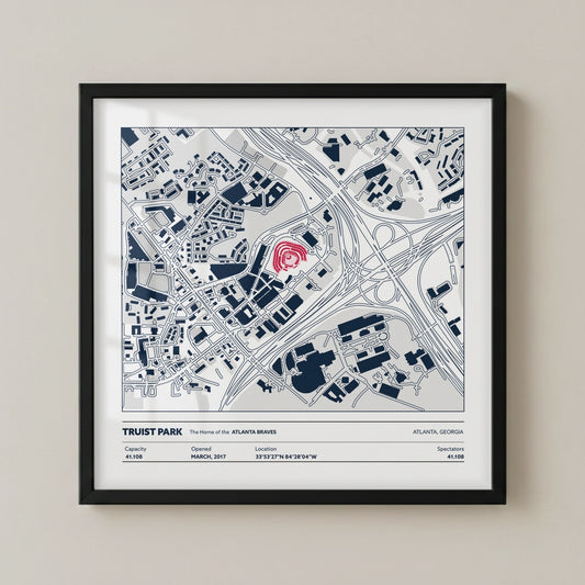 Truist Park Stadium - City Map Light