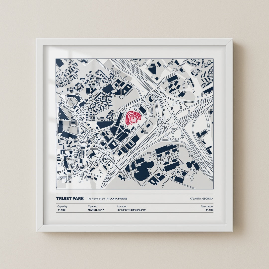 Truist Park Stadium - City Map Light