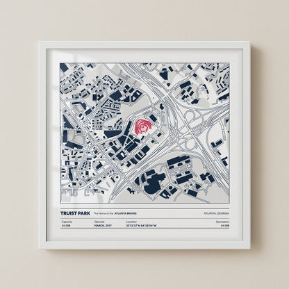 Truist Park Stadium - City Map Light