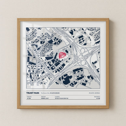 Truist Park Stadium - City Map Light