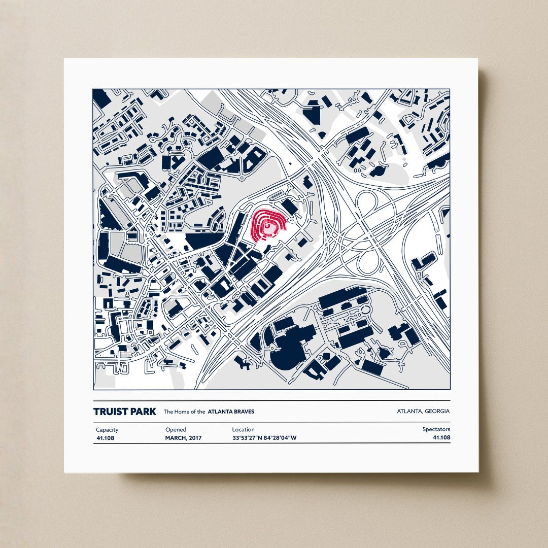 Truist Park Stadium - City Map Light