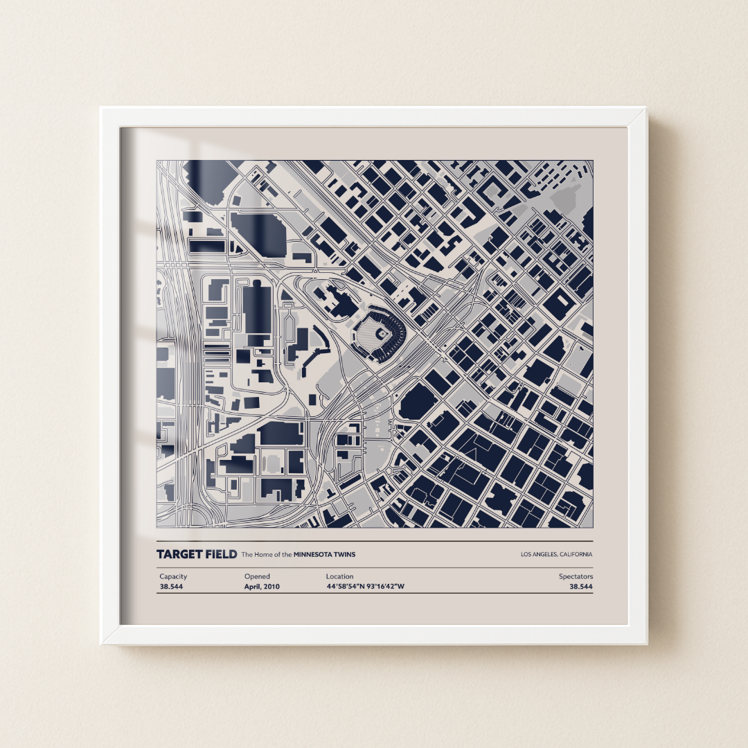 Target Field Stadium - City Map Light