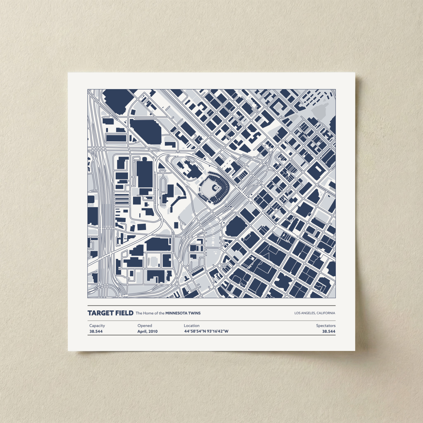 Target Field Stadium - City Map Light