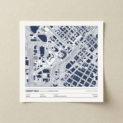 Target Field Stadium - City Map Light
