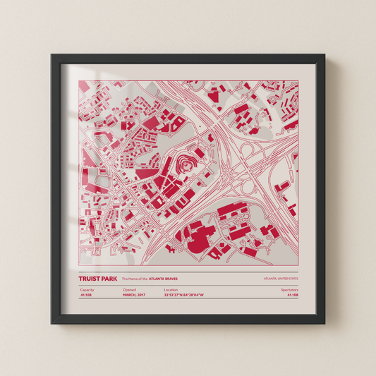 Truist Park Stadium - City Map Light
