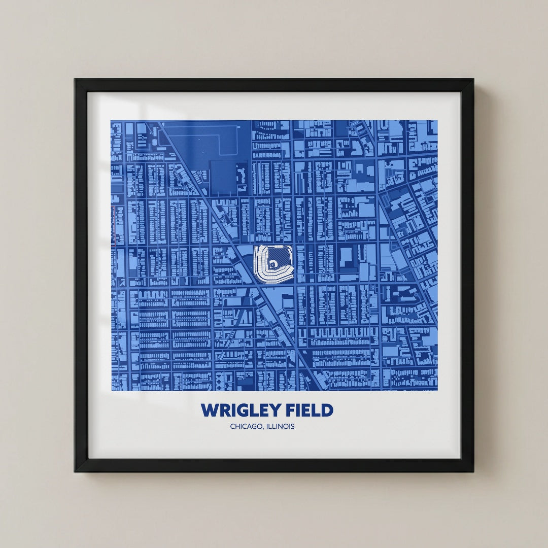 Wrigley Field Stadium - City Map Dark