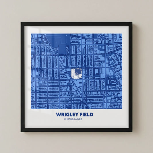 Wrigley Field Stadium - City Map Dark