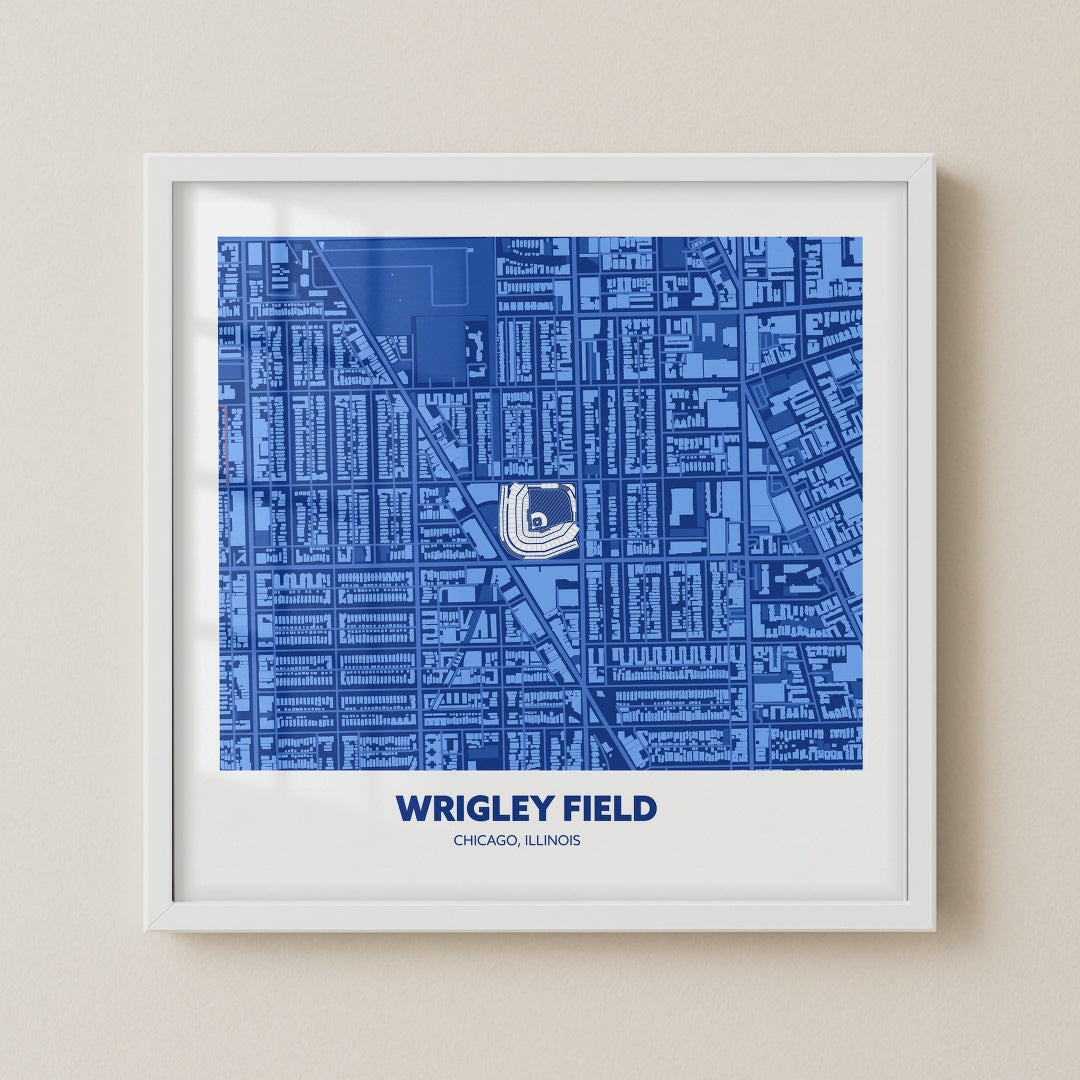 Wrigley Field Stadium - City Map Dark
