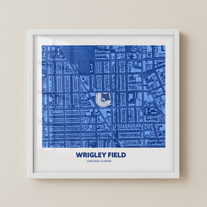 Wrigley Field Stadium - City Map Dark