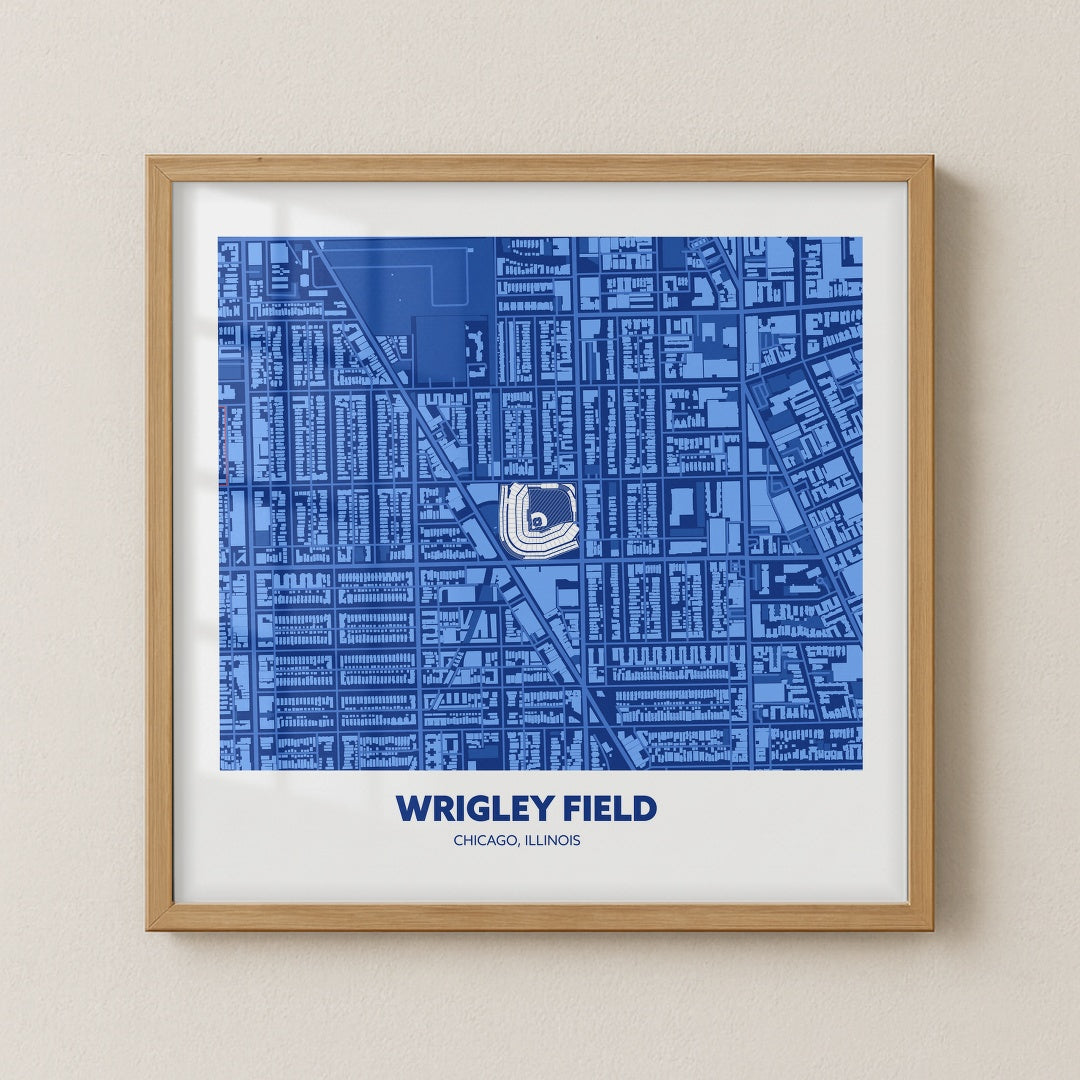 Wrigley Field Stadium - City Map Dark