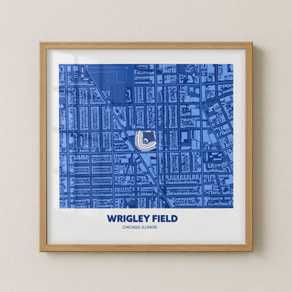 Wrigley Field Stadium - City Map Dark