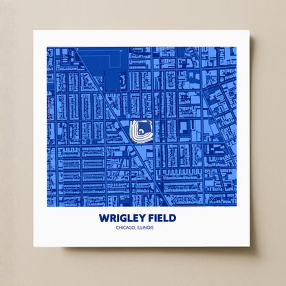 Wrigley Field Stadium - City Map Dark