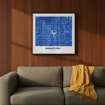 Wrigley Field Stadium - City Map Dark