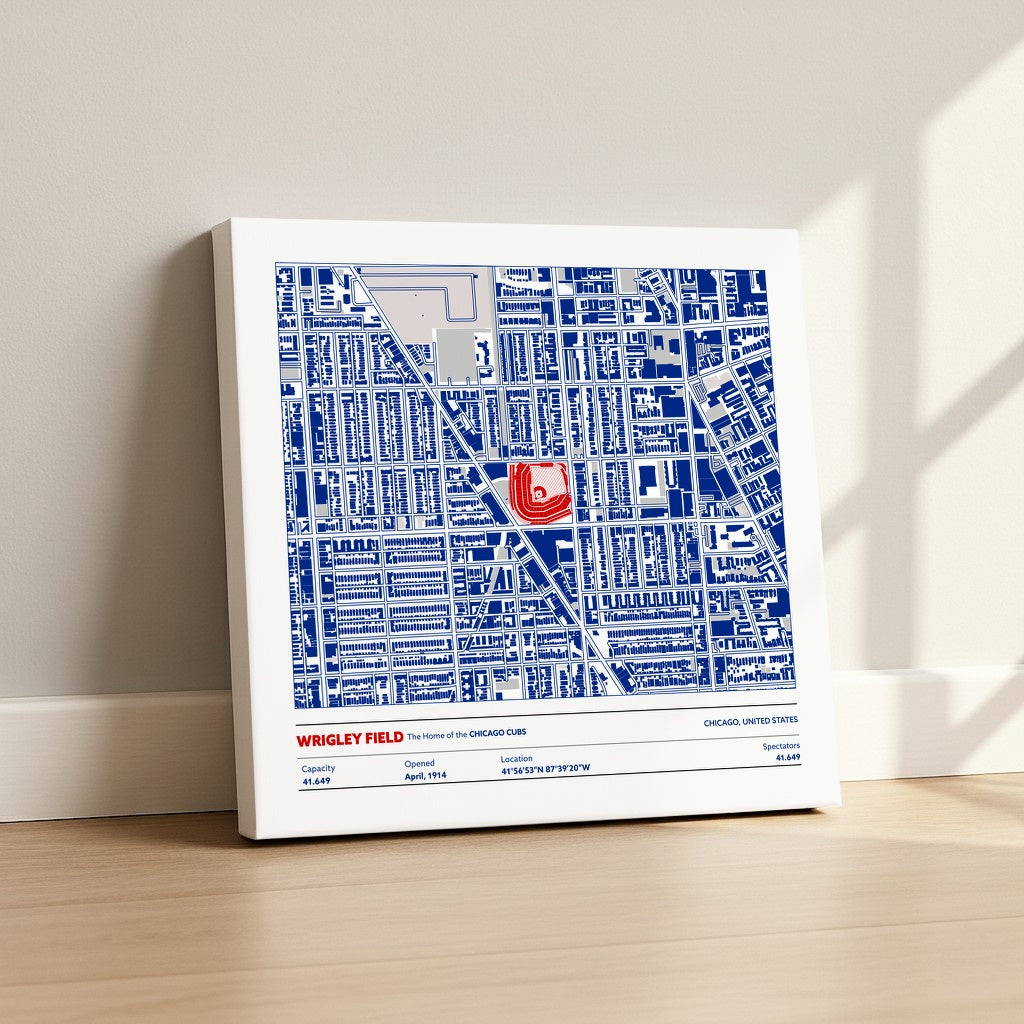 Wrigley Field Stadium - City Map Light