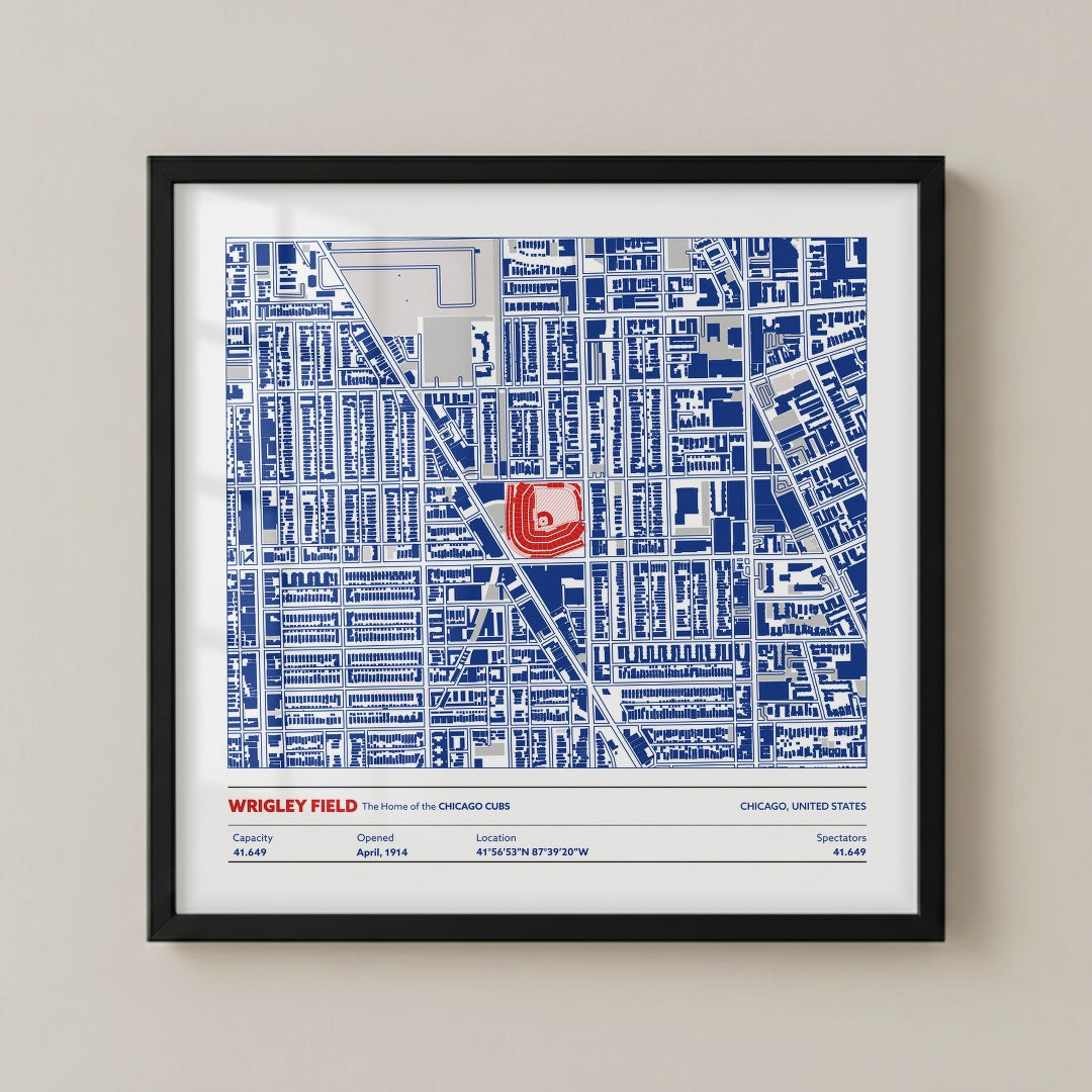 Wrigley Field Stadium - City Map Light