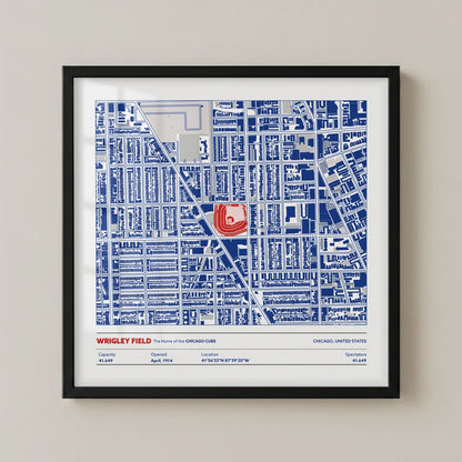 Wrigley Field Stadium - City Map Light