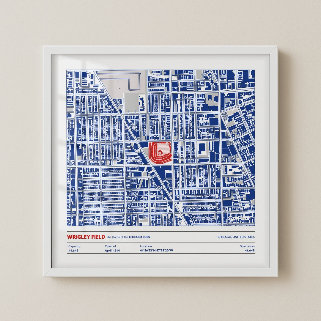 Wrigley Field Stadium - City Map Light