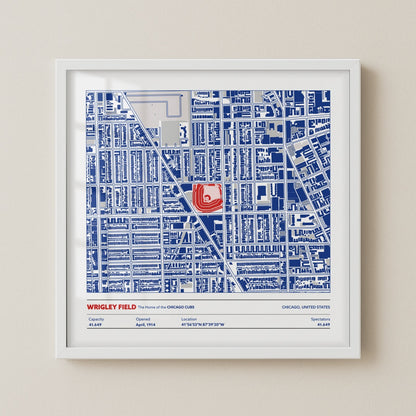 Wrigley Field Stadium - City Map Light