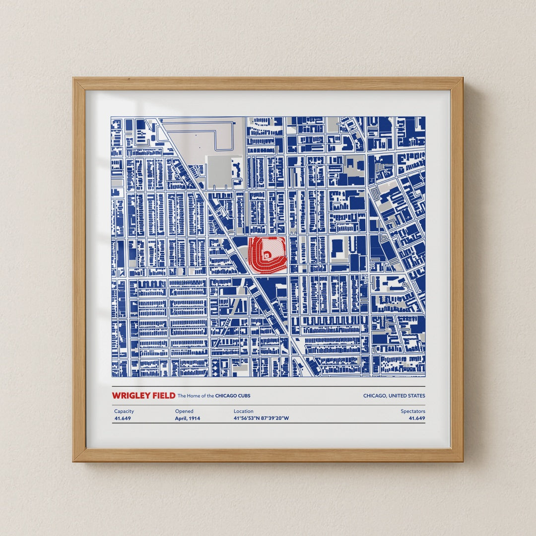 Wrigley Field Stadium - City Map Light