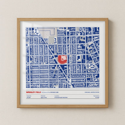 Wrigley Field Stadium - City Map Light