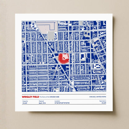Wrigley Field Stadium - City Map Light