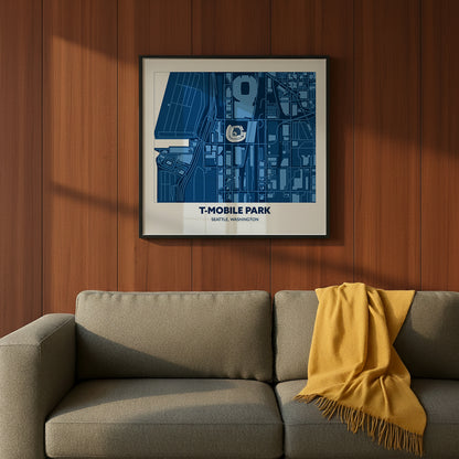 T-Mobile Park Stadium - City Map Dark