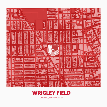 WRIGLEY FIELD STADIUM Aerial - Minimal